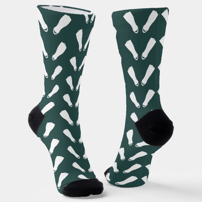 Chaussette Plongée Plongée Fins Turquoise Motif blanc (Angulaire)