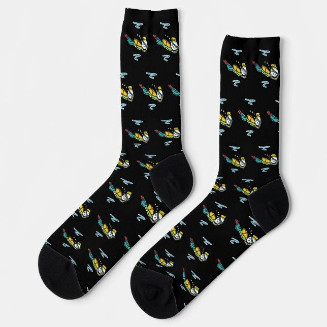 Chaussette Plongeur Stickman (Gauche)