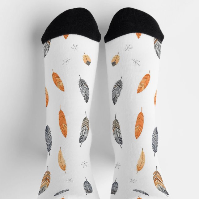 Chaussette Plumes Collection Boho tendance de luxe (Haut)
