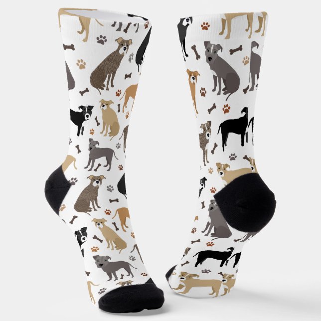 Chaussette Poches et os Pitbulles (Angulaire)
