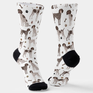 Chaussette Pointeur à cheveux court allemand os de chien et E