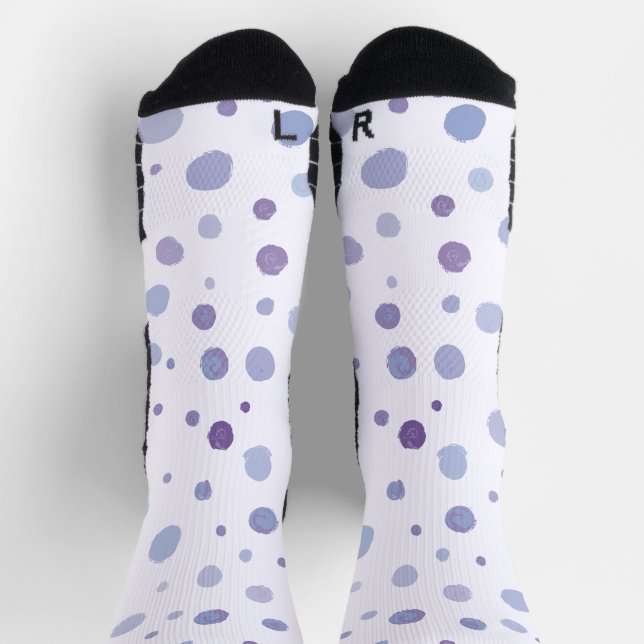 Chaussette points noirs peints à la main (Haut)