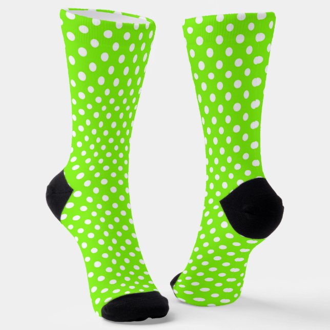 Chaussette pois verts, blancs et verts (Angulaire)