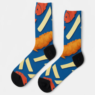 Chaussette Poisson et chips