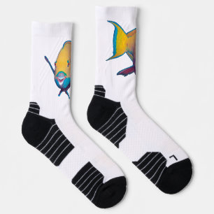 Chaussette Poisson perroquet - Conception abstraite - Découpé