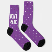 Polka violet point "Je m’en fiche" Chaussettes amu