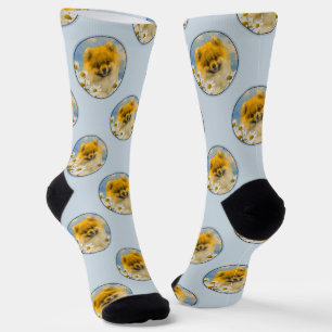 Chaussette Poméranie dans Peinture de Marguerites Art de Chie