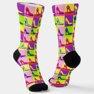 Chaussette Pompes de Stiletto, haute hauteur Pop Art