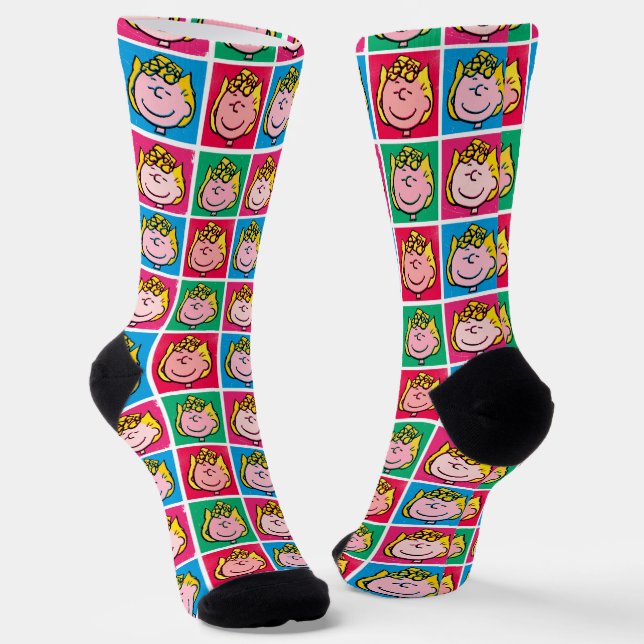 Chaussette Pop Art Sally | Mod pour vous Motif (Angulaire)