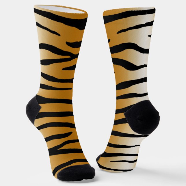 Chaussette Poster de animal amusant des pattes de tigre (Angulaire)