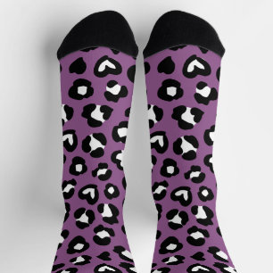 Chaussette Poster de animal, Léopard Violet, Spots De Cheetah