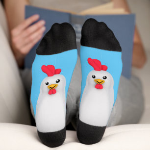 Chaussette Poulet blanc Kawaii / Coq