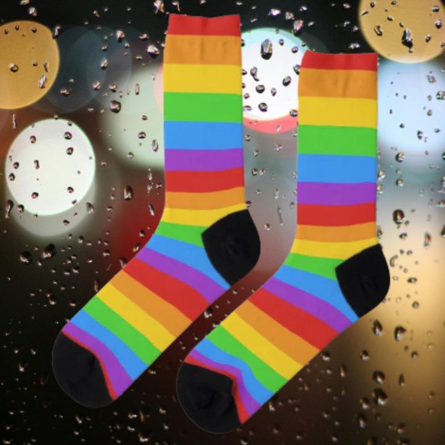 Chaussette PrideStride : Drapeau arc-en-ciel (Créateur téléchargé)