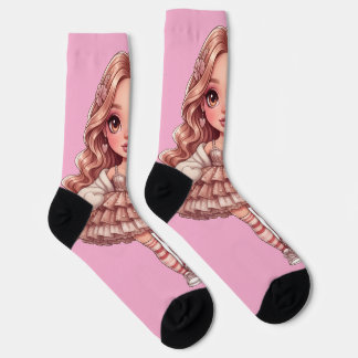 Chaussette princesse de cœur dall