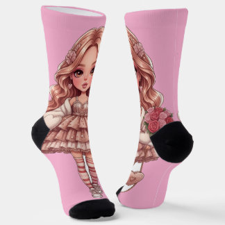 Chaussette princesse de cœur dall