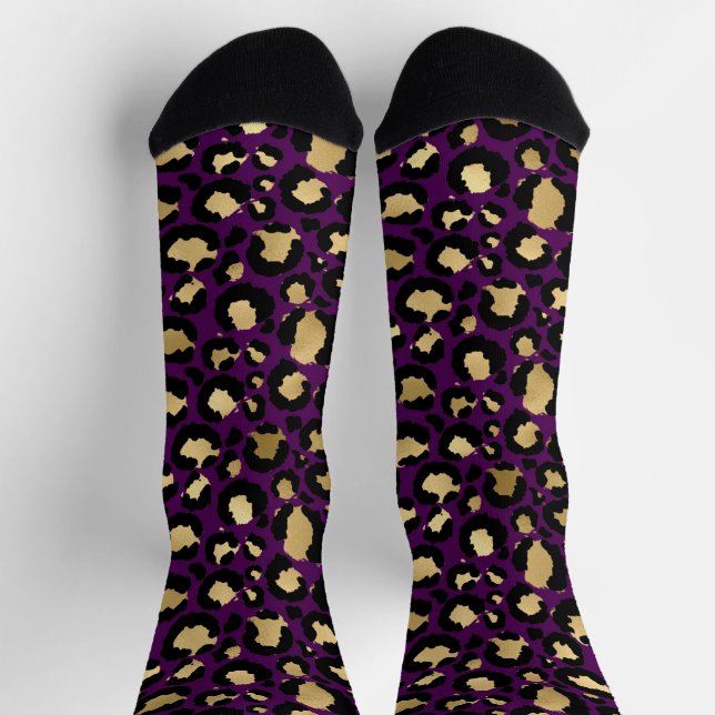 Chaussette Purple and gold leopard print top tank (Haut)