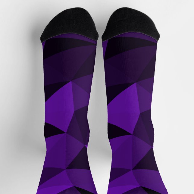 Chaussette Purple black geometric mesh pattern (Haut)