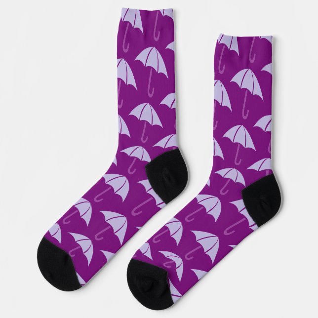 Chaussette Purple Pop Art Motif parapluie (Gauche)