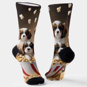 Chaussette Quads Cavalier Espagnol Chipies Dans Le Popcorn,