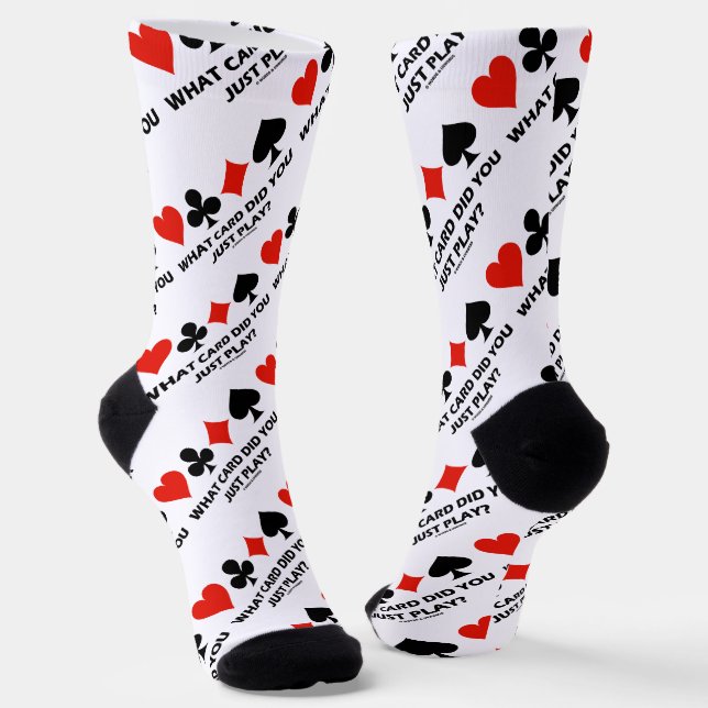 Chaussette Quelle Carte Viens-Tu De Jouer ? Humour quatre car (Angulaire)