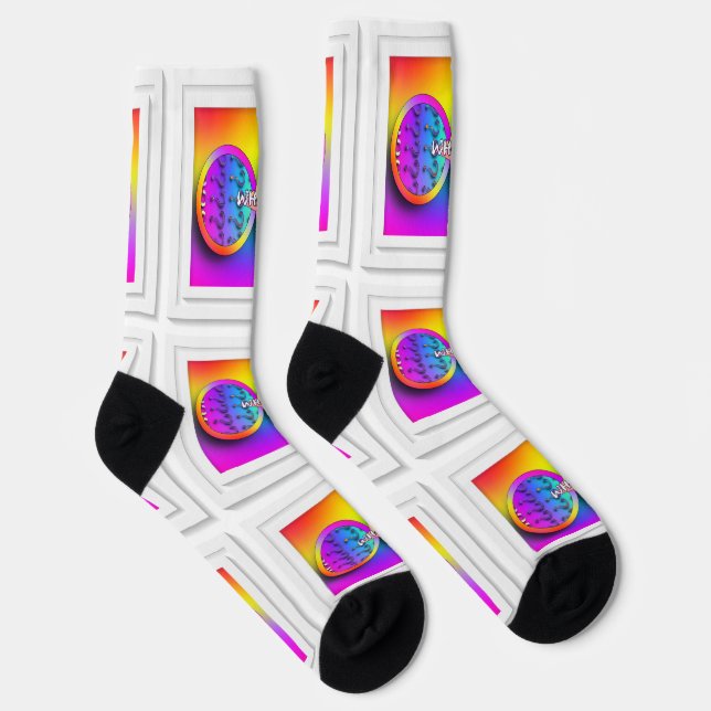 Chaussette QUELS Lunettes de vue Premium Quirky Socks durable (Droite)