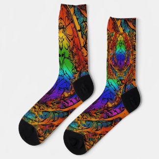 Chaussette "Rainbow Raptor Print"