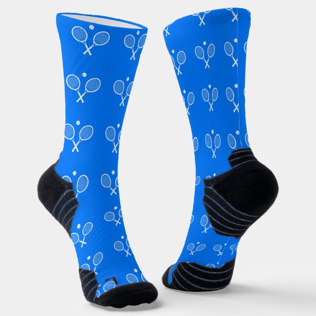 Chaussette Raquettes de tennis Arrière - plan bleu (Angulaire)