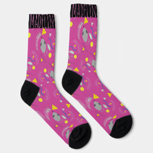 Chaussette Rat et fromage Motif rose