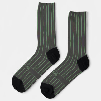 Chaussette Rayures bleues sur gris foncé, classique sérieux