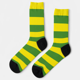 Chaussette Rayures jaune et verte