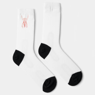 Chaussette Red Ghost Dance Buffalo ligne blanc premium chauss