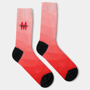 Chaussette Red gradient geometric mesh pattern Monogram