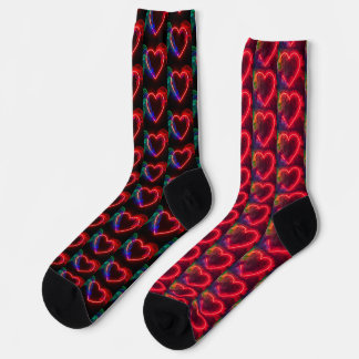 Chaussette Red Hot Burning Hearts on Valentine's Mismatched