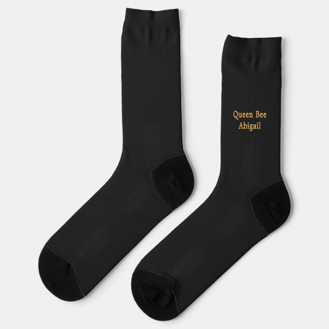 Chaussette Reine Abeille [Nom] Noir et Jaune (Gauche)