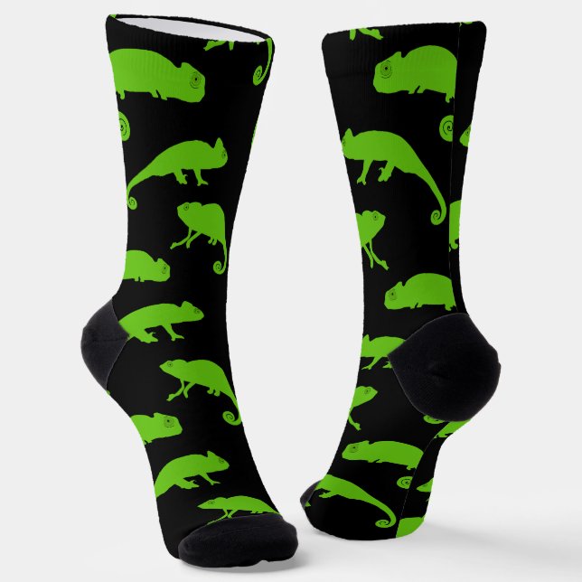 Chaussette Reptile caméléon vert (Angulaire)