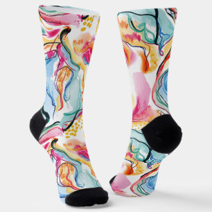 Chaussette Ressort texture organique avec des formes ondulées