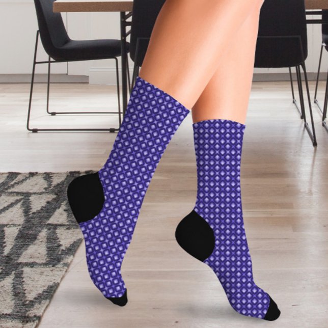 Chaussette Résumé diagonale violet (Créateur téléchargé)