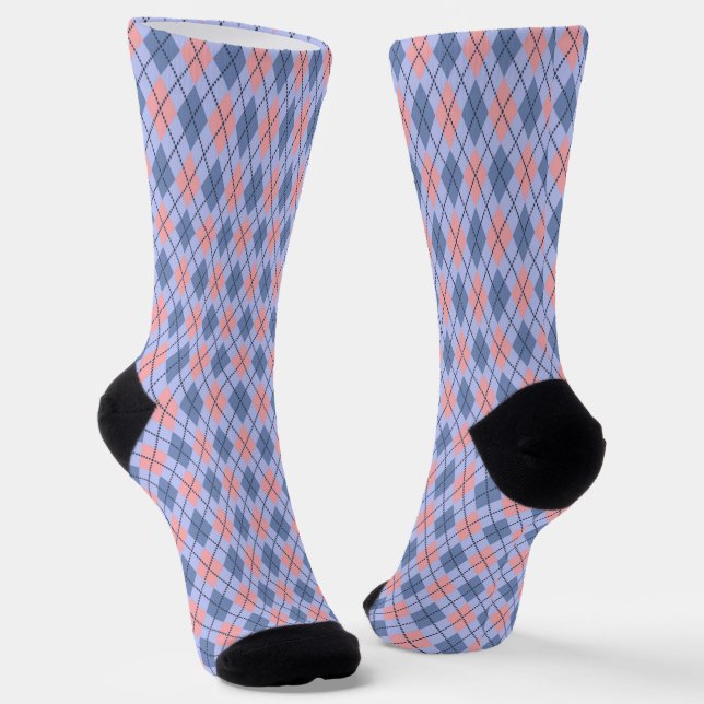 Chaussette Retro rhombic pattern.  (Angulaire)