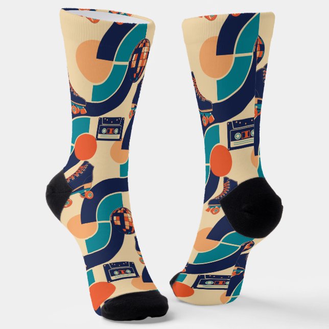 Chaussette Retro Roller Disco (Angulaire)