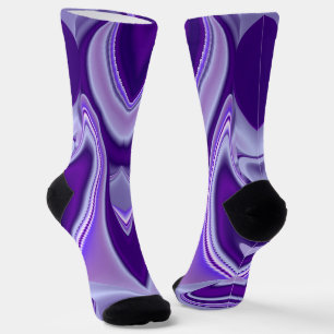 Chaussette Rêves arc-en-ciel à fleurs violettes