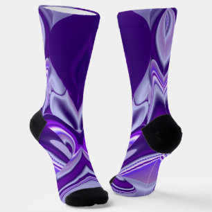 Chaussette Rêves arc-en-ciel à fleurs violettes