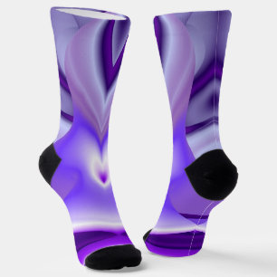 Chaussette Rêves arc-en-ciel à fleurs violettes