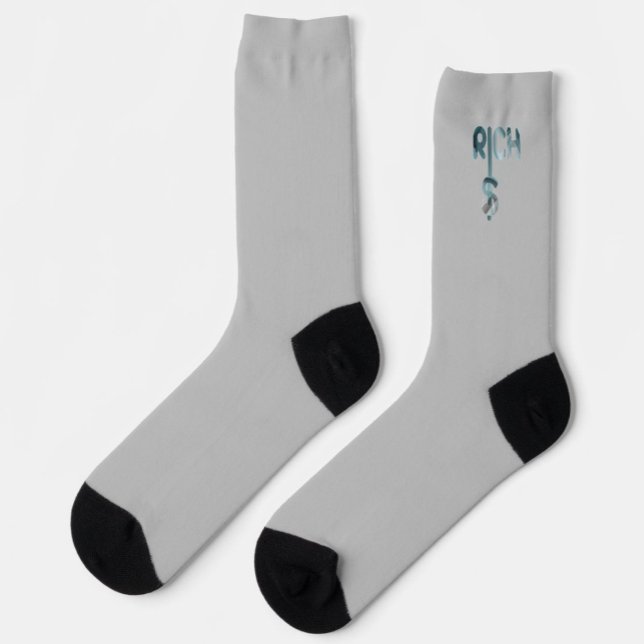 Chaussette RICH Unisex Chaussettes Tendance Océan Bleu Abstra (Créateur téléchargé)