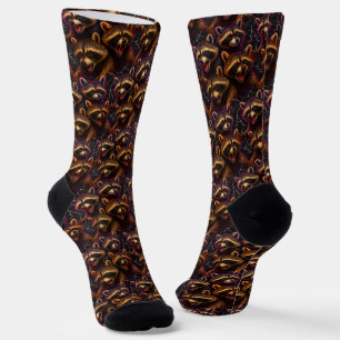 Chaussette Rizz Em Avec Le Mème De Tisme Autisme Funny Racoon