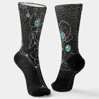 Chaussette roches de fleurs