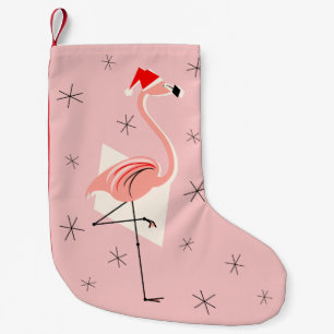 Chaussette rose Flamingo Santa unilatérale