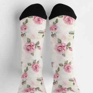 Chaussette Roses roses roses florales