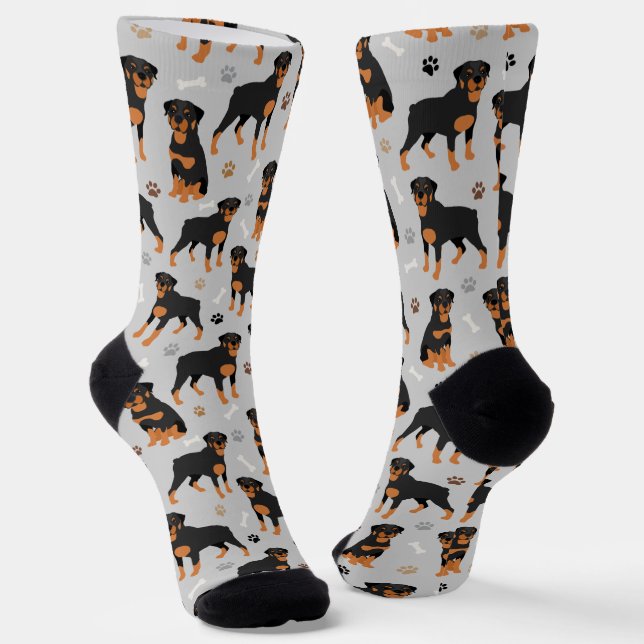 Chaussette Rottweiler des os de chien et des chaussettes de p (Angulaire)