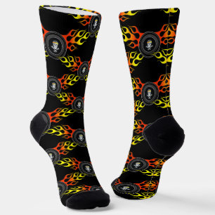 Chaussette Roue de flammes Mécanique