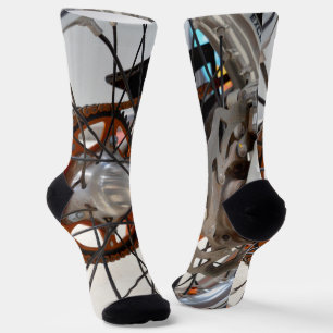 Chaussette Roue moto, Chaussettes d'équipage à impression com